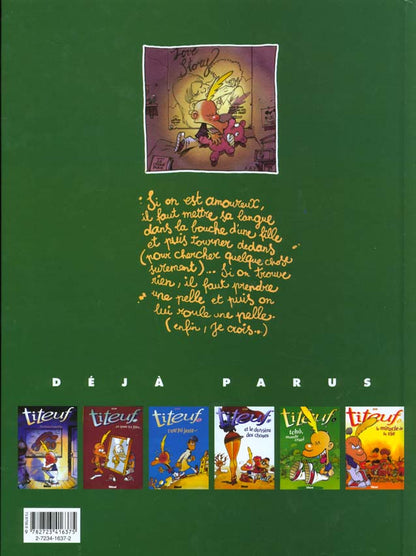 Back cover of Titeuf Tome 2 : l'amour c'est pô propre