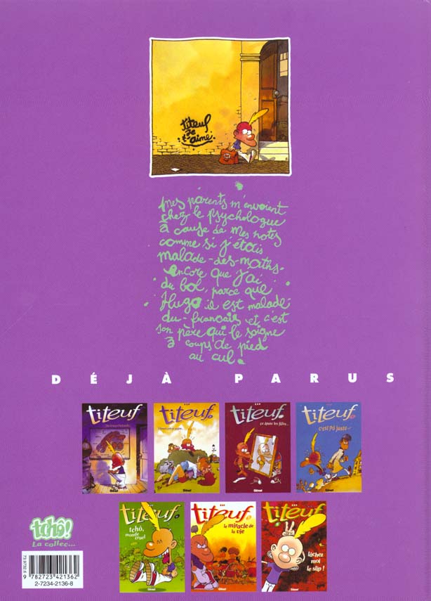 Back cover of Titeuf Tome 5 : et le derrière des choses