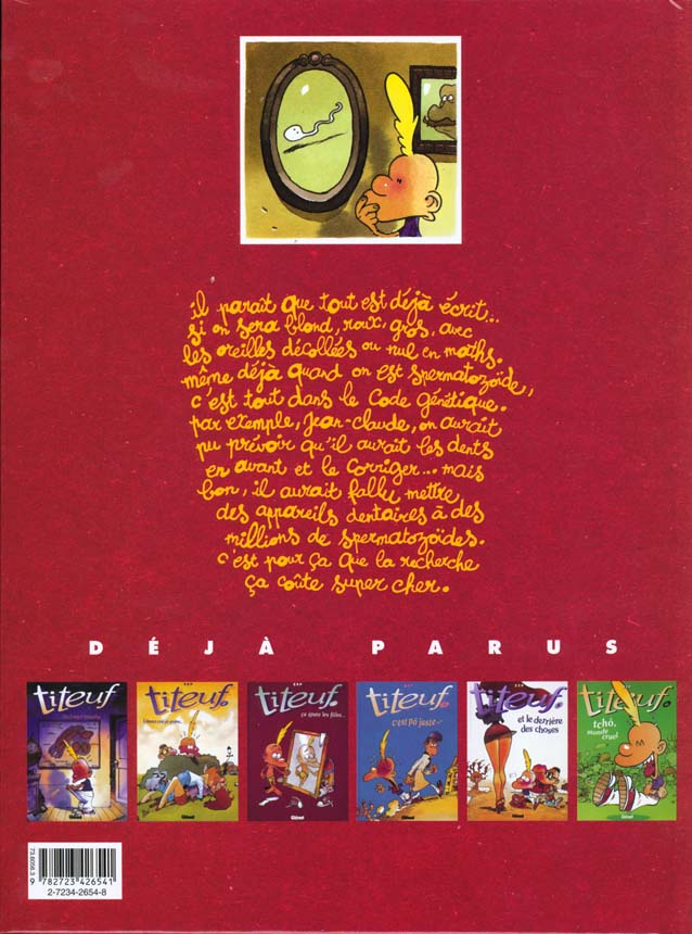 Back cover of Titeuf Tome 7 : le miracle de la vie