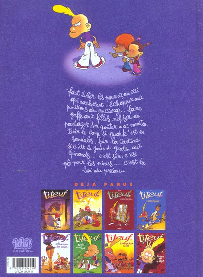 Back cover of Titeuf Tome 9 : la loi du préau