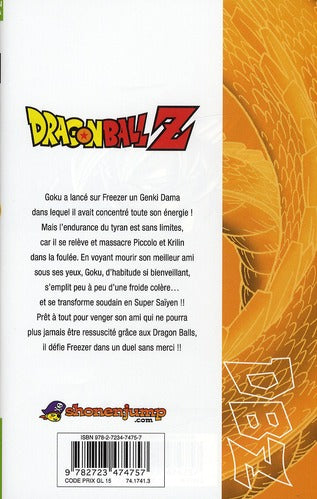 Back cover of Dragon Ball Z - cycle 3 ; le super Saïyen / Freezer Tome 3