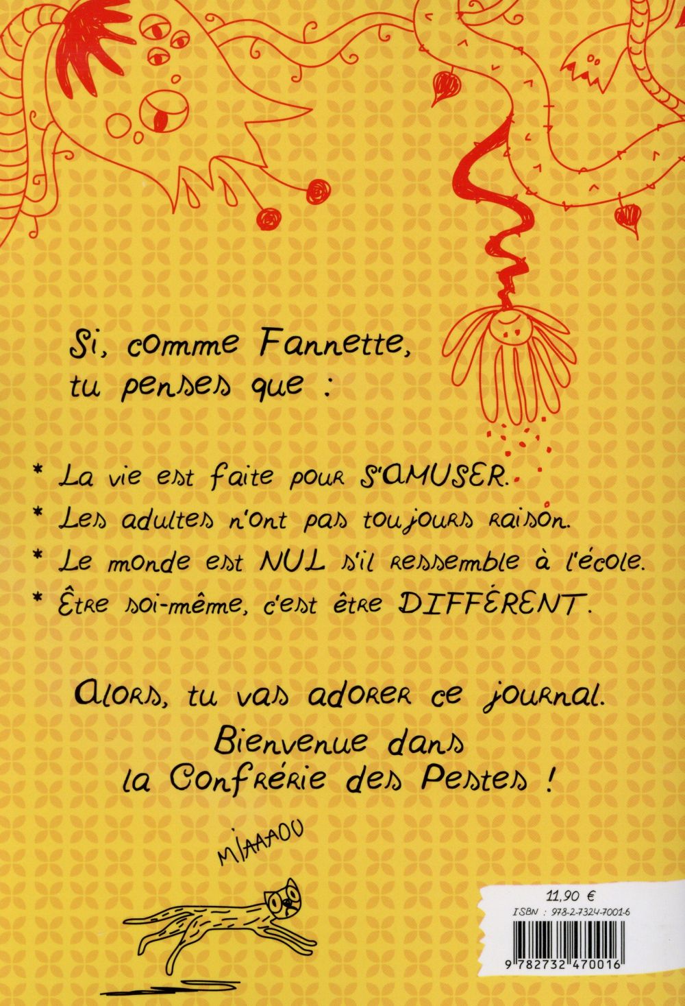 Back cover of Journal d'une peste Tome 1 : moi ? un ange !