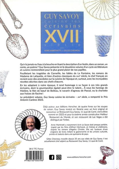 Back cover of Guy Savoy cuisine les écrivains du XVIIe siècle