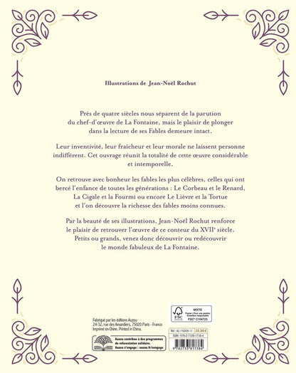 Back cover of Les fables de La Fontaine