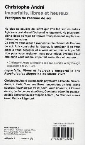 Back cover of Imparfaits, libres et heureux ; pratiques de l'estime de soi