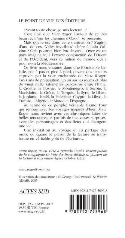 Back cover of Sur les chemins d'oxor