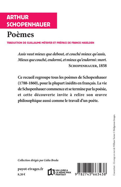 Back cover of Poèmes                     (Préface de Francis Haselden)
