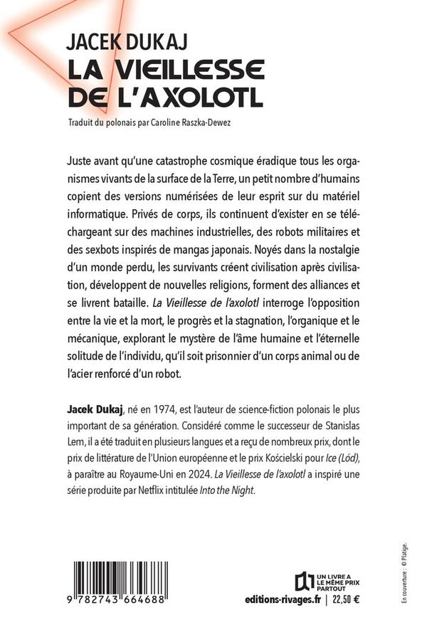 Back cover of La vieillesse de l'axolotl