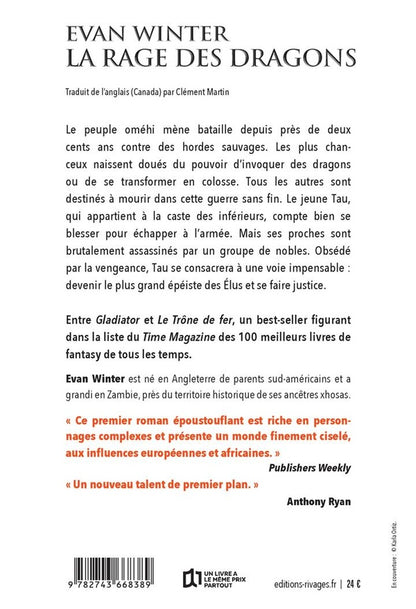 Back cover of La rage des dragons