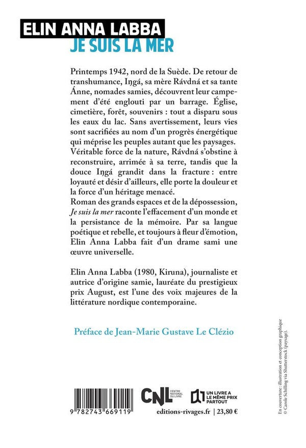 Back cover of Je suis la mer