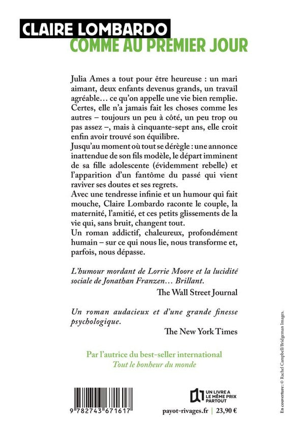 Back cover of Comme au premier jour