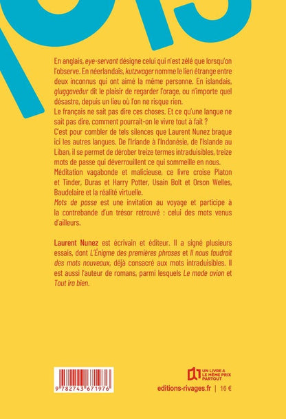 Back cover of Mots de passe