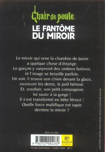 Back cover of Chair de poule Tome 74 : le fantôme du miroir