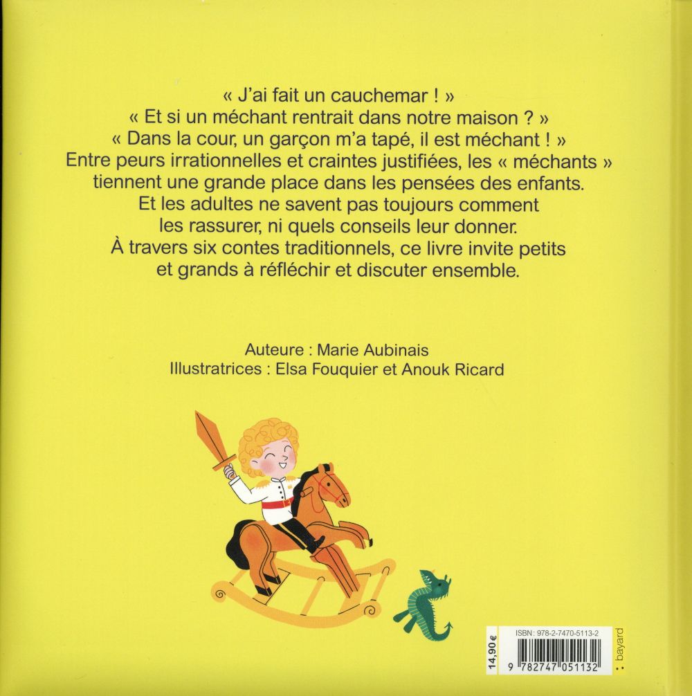 Back cover of Les questions des tout-petits sur les méchants