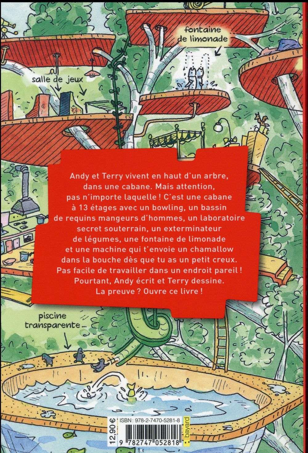 Back cover of La cabane à 13 étages Tome 1