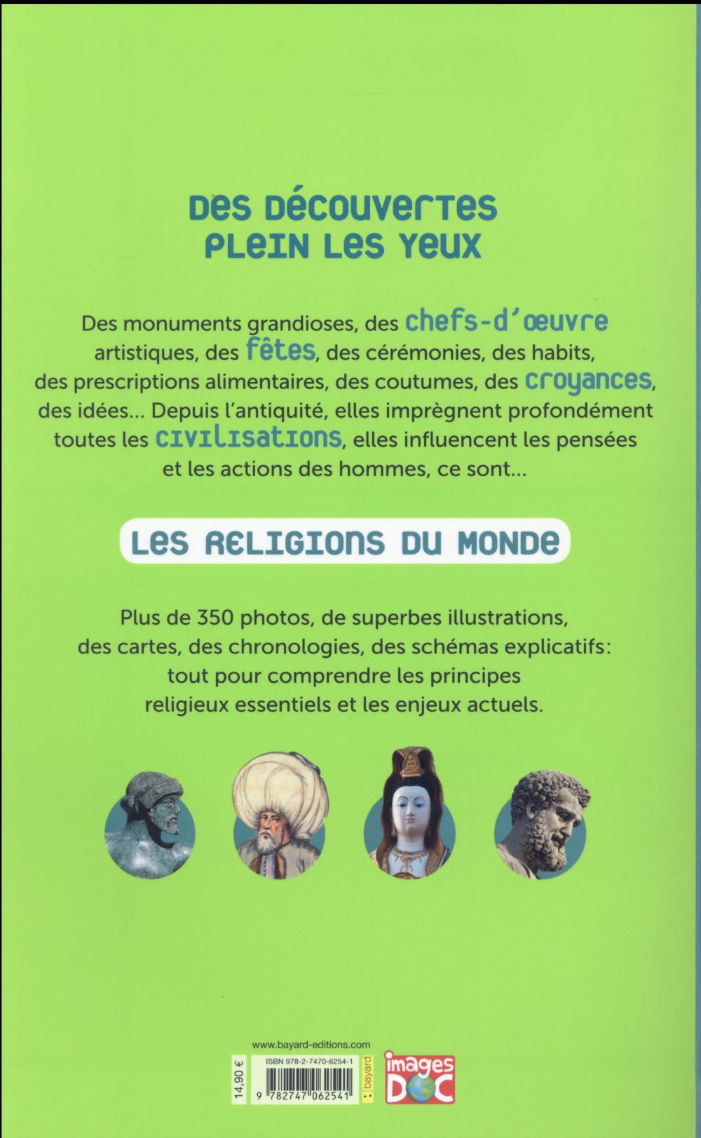 Back cover of Les religions du monde