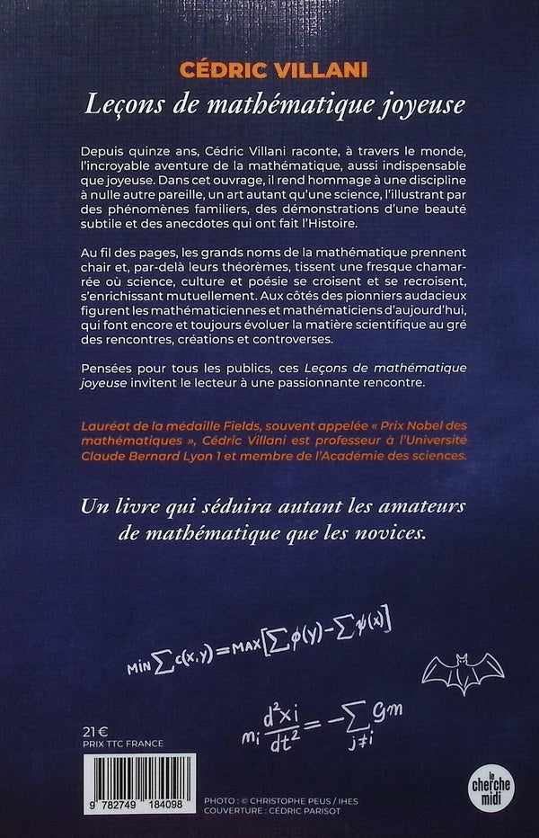 Back cover of Leçons de mathématique joyeuse