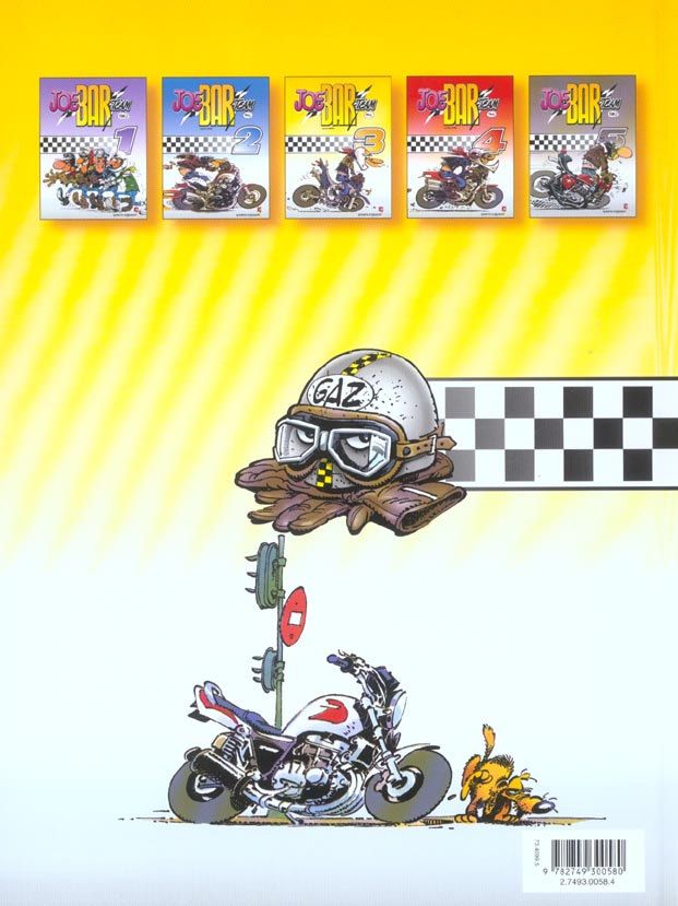 Back cover of Joe bar team Tome 3