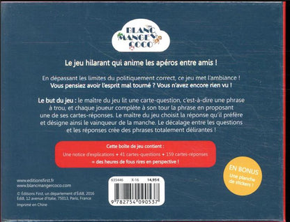 Back cover of Blanc, manger, coco
