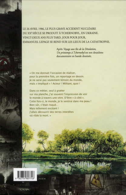 Back cover of Un printemps à Tchernobyl