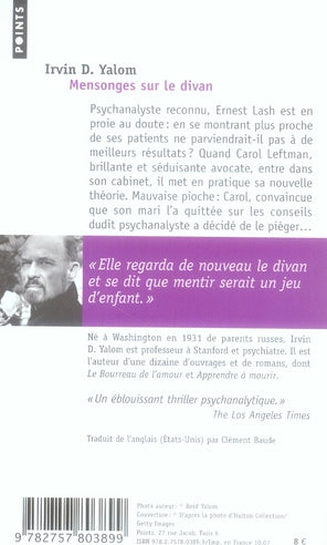 Back cover of Mensonges sur le divan