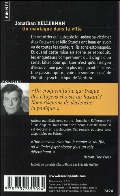 Back cover of Un maniaque dans la ville