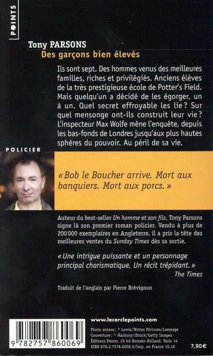 Back cover of Des garçons bien élevés