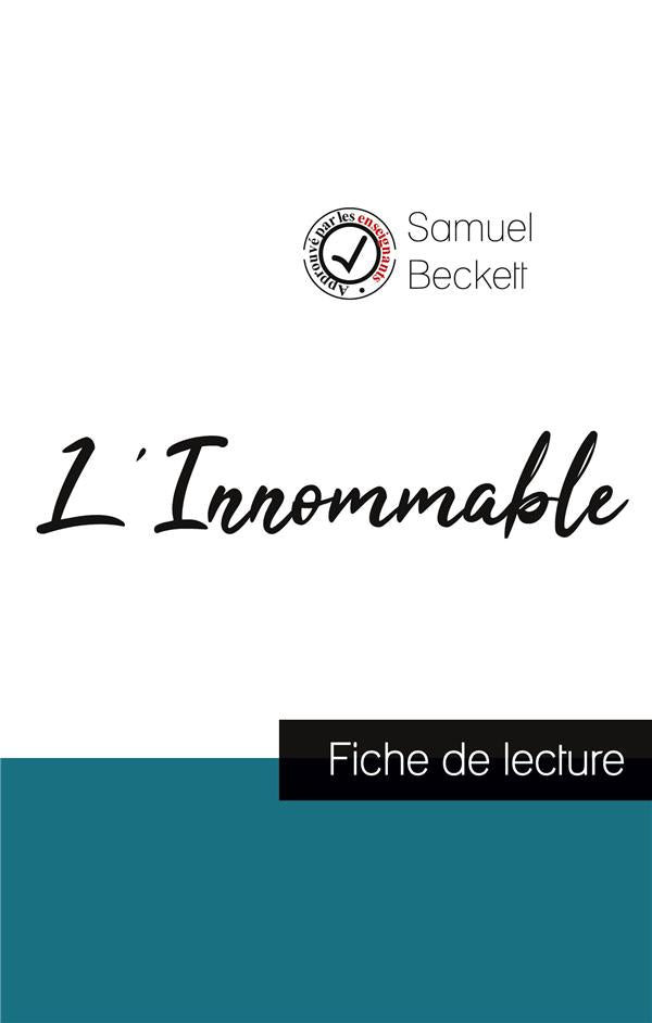 Front cover of L'innommable, de Samuel Becket : fiche de lecture                     (IMPRESSION A LA DEMANDE)
