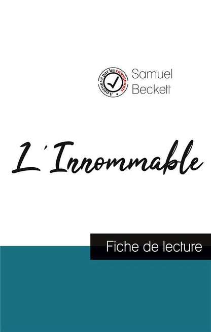 Front cover of L'innommable, de Samuel Becket : fiche de lecture                     (IMPRESSION A LA DEMANDE)