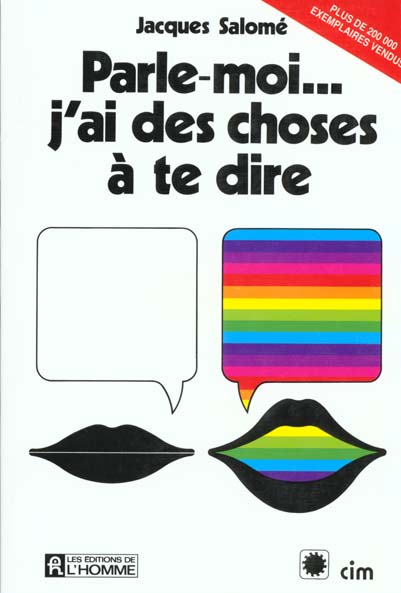 Front cover of Parle-moi j'ai des choses a te dire