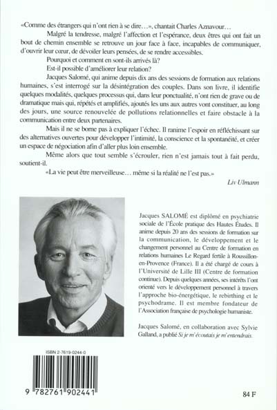 Back cover of Parle-moi j'ai des choses a te dire