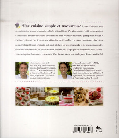 Back cover of Les desserts de crudessence