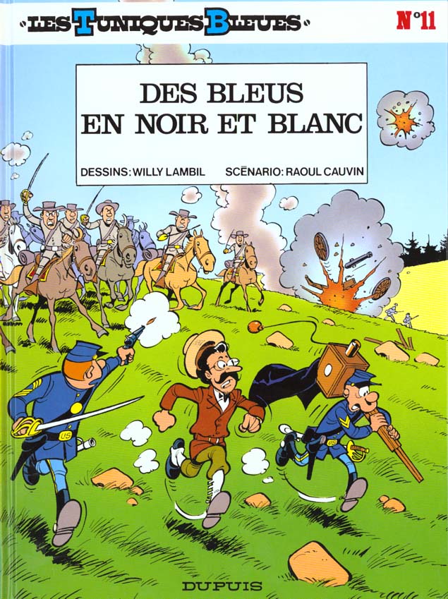 Front cover of Les Tuniques Bleues Tome 11 : des bleus en noir et blanc
