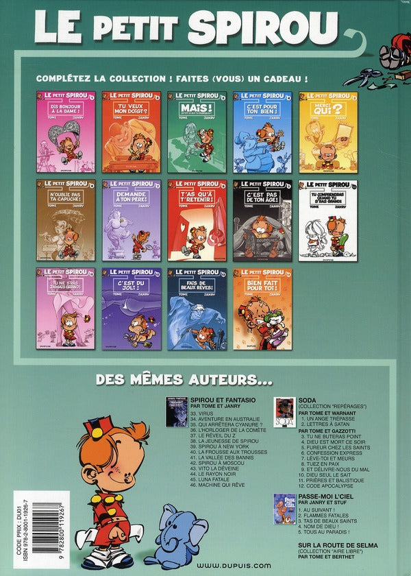 Back cover of Le Petit Spirou Tome 3 : mais ! qu'est-ce que tu fabriques ?