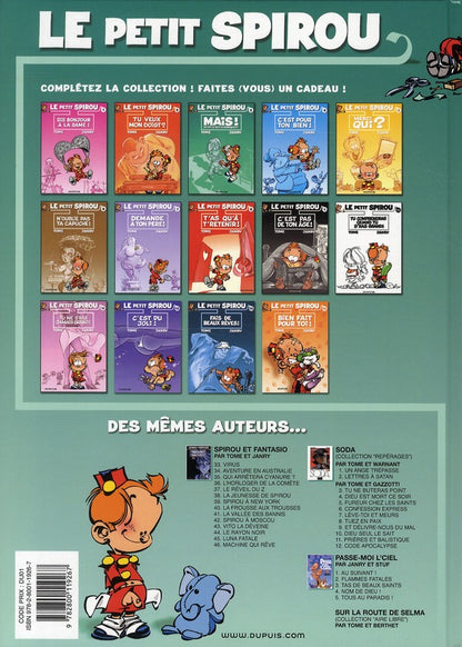 Back cover of Le Petit Spirou Tome 3 : mais ! qu'est-ce que tu fabriques ?