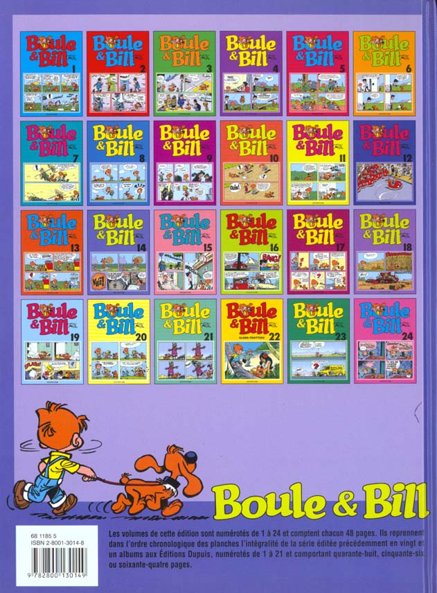 Back cover of Boule & Bill Tome 14