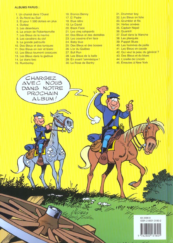Back cover of Les Tuniques Bleues Tome 45 : émeutes à New York