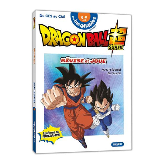 Front cover of Les incollables : Dragon Ball super ; Cahier jeux de vacances ; Du CE2 au CM1