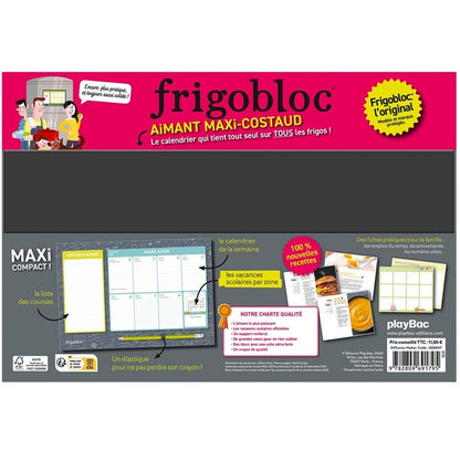 Back cover of Frigobloc Hebdomadaire : Calendrier Compact / semaine (édition 2026)                     (De septembre 2025 à décembre 2026)