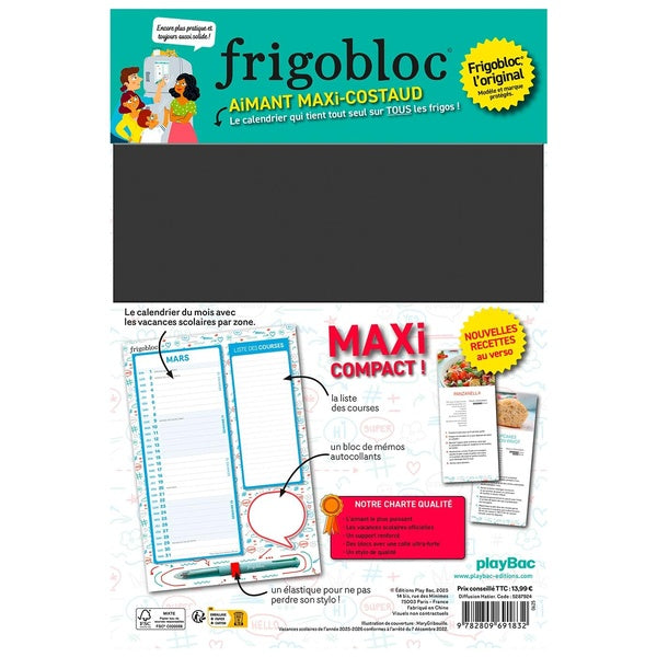 Back cover of Mini Frigobloc Mensuel à chacun sa couleur ! (édition 2026)                     (De septembre 2025 à décembre 2026)
