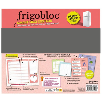 Back cover of Frigobloc Hebdomadaire avec son planificateur de menus (édition 2026)                     (De septembre 2025 à décembre 2026)