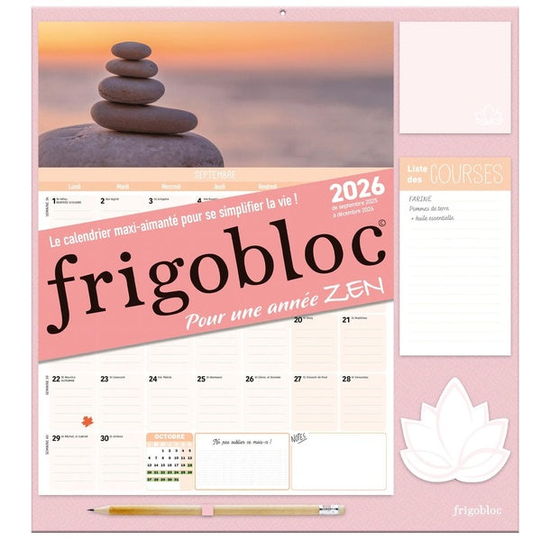 Front cover of Frigobloc Mensuel : Zen (édition 2026)                     (De septembre 2025 à décembre 2026)