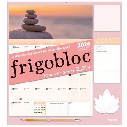 Front cover of Frigobloc Mensuel : Zen (édition 2026)                     (De septembre 2025 à décembre 2026)