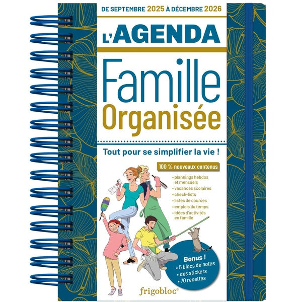 Front cover of L'agenda de la famille organisée (édition 2026)                     (De septembre 2025 à décembre 2026)