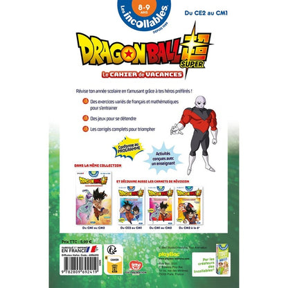 Back cover of Les incollables : Mon cahier de vacances ; Dragon Ball Super ; Du CE2 au CM1 (édition 2025)