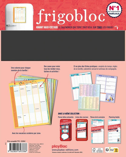 Back cover of Frigobloc : Planning mensuel "À chacun sa colonne"                     (De janvier à décembre 2026)