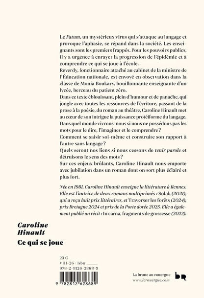 Back cover of Ce qui se joue