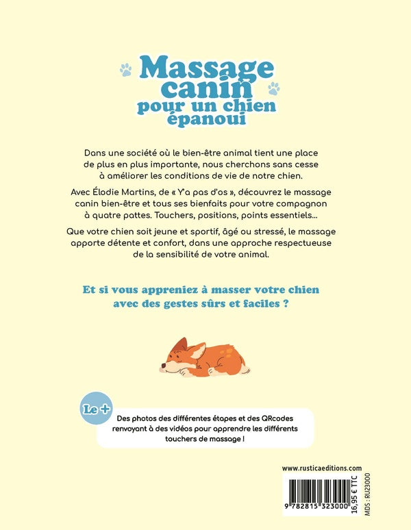 Back cover of Massage canin pour un chien épanoui