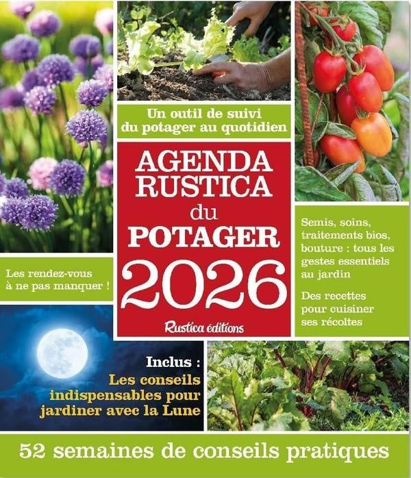 Front cover of Agenda Rustica du potager (édition 2026)
