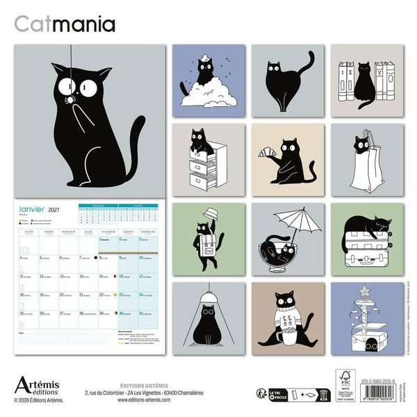 Back cover of Calendrier Catmania (édition 2027)
